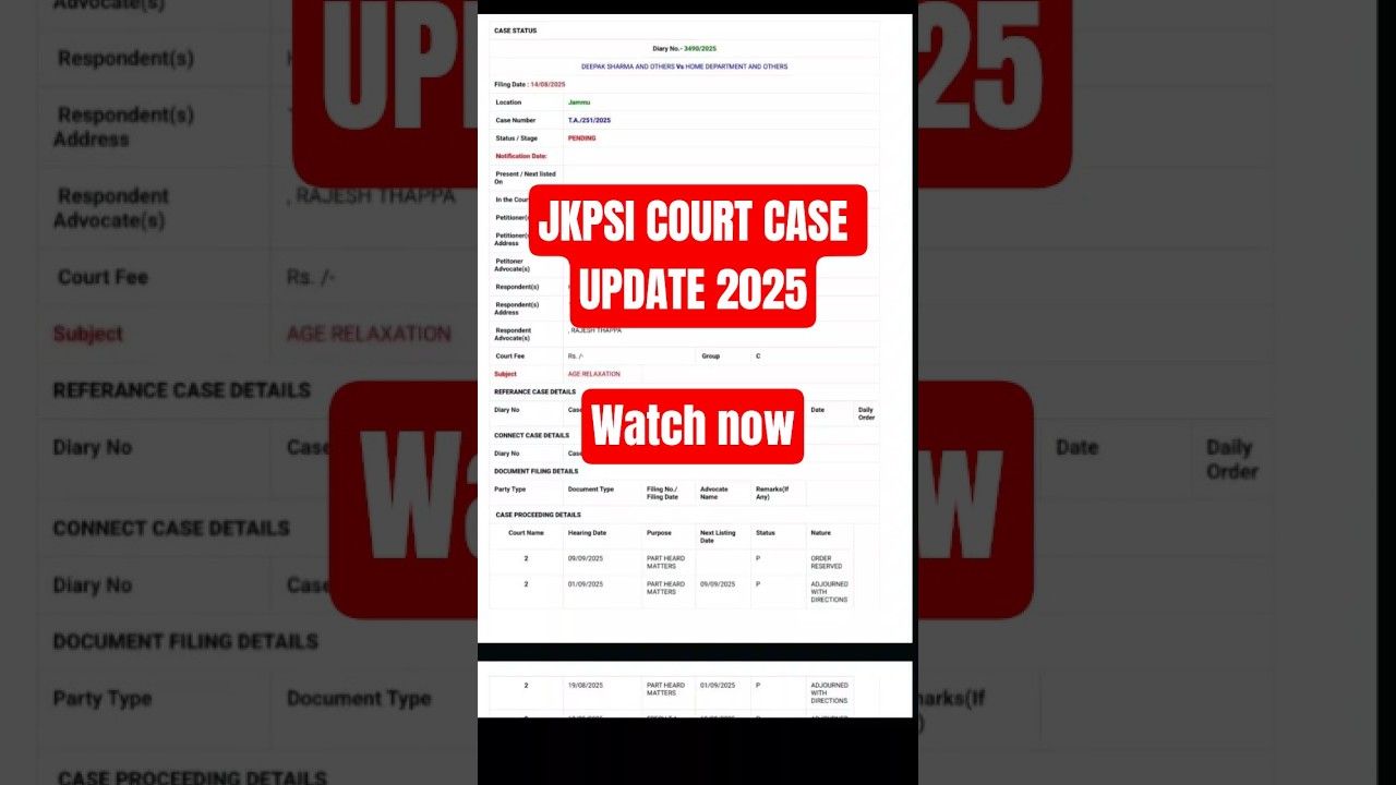JKPSI COURT CASE UPDATE 2025 