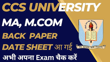ccsu ma back exam date sheet 2023 | ccsu mcom back paper exam date sheet 2023 | ccsu