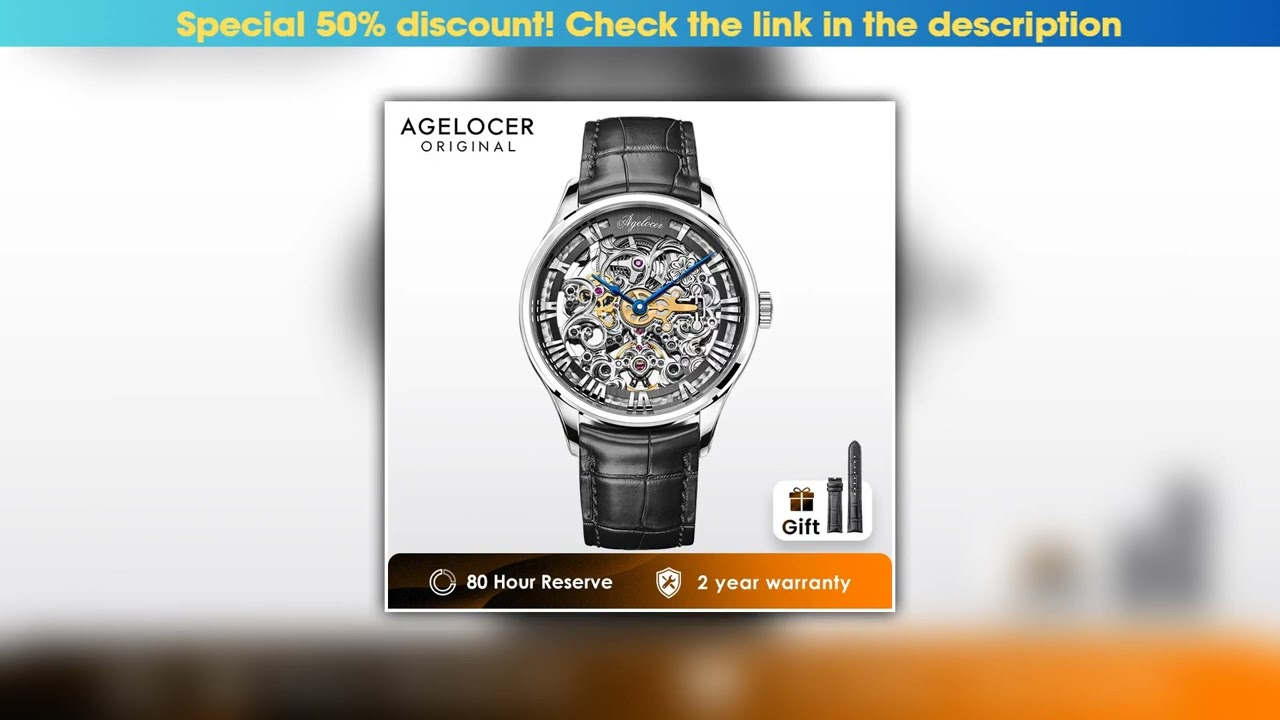 Top AGELOCER Original Baroque Art Carved Watch Men Luxury Business Formal Skeleton Automatic Mechan