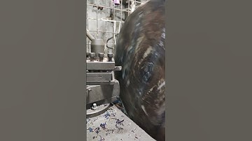 Cutting large iron plates on a lathe #lathe #automobile