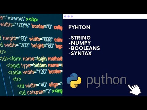 PYHTON: What is String,NumPy,Booleans and Syntax.