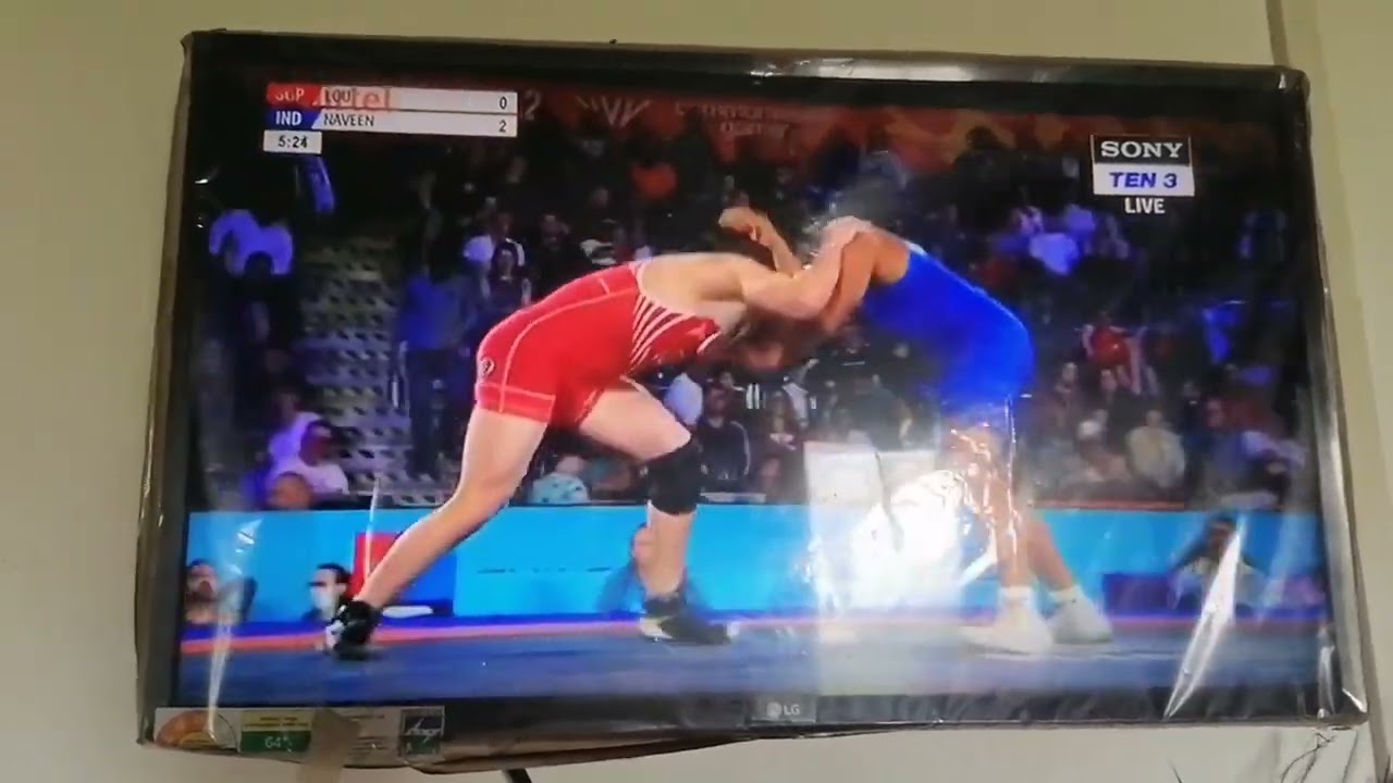 Naveen punia wins in just 1min in wrestling semi fimal match