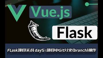 Flask2 1框架前后端分离项目Vue js3Web开发实战系列教程,day5 项目中Git分支branch操作