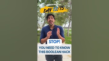 You need to know this Boolean Hack