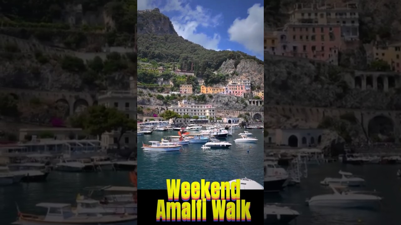Sunny Amalfi Coast 🇮🇹 | Drone & Street Views | Weekend Walk 4K