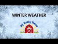 COLD WINTRY WEATHER - WHY I AM NOT SEWING