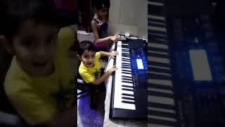 My Grandson babe Ka Laadla  Enjoying My New  Keyboard