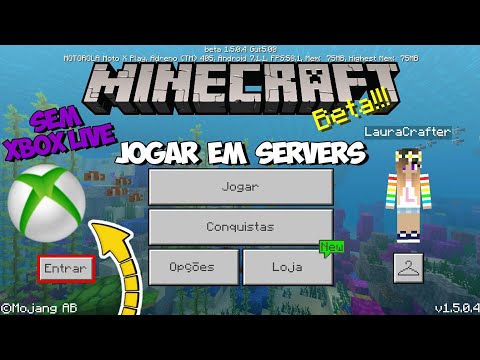 COMO JOGAR EM SERVIDORES SEM XBOX LIVE COM O MCPE PIRATA - MINECRAFT PE  1.14.0.2/1.13.0 