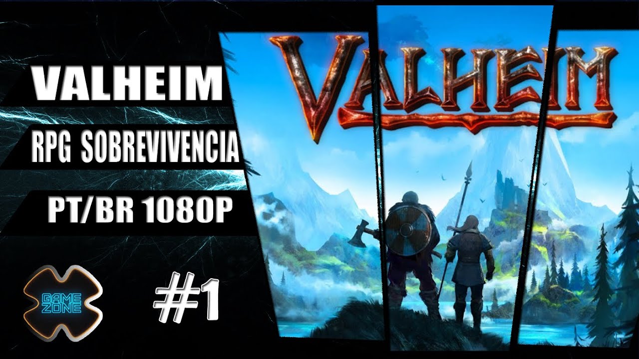 VALHEIM - Jogo de Sobrevivência VIKING!  O Início de Gameplay, em  Português PT-BR 