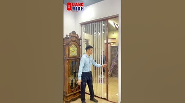 Cửa xếp lá nhựa trong ngăn phòng ngăn nhiệt ngăn mùi #vachnganphong #vachnganlanh #cualuoiquangminh