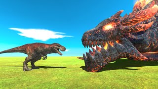 All Dinosaurs VS Lava Dragon is Growing