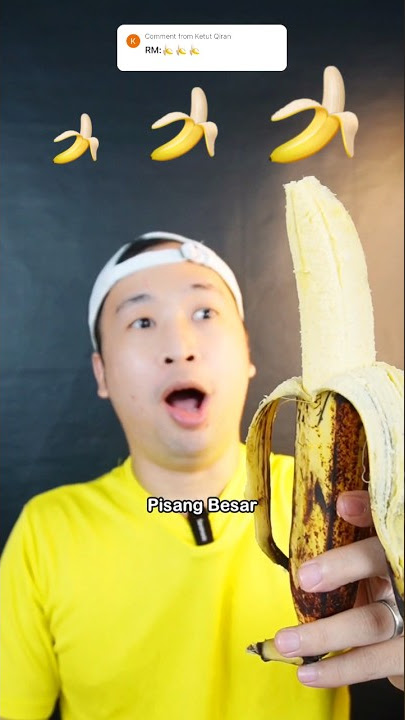 Makan Pisang Kecil, Sedang, Besar🍌 #asmr #mukbang #makansesuaiemoji #videolucu #videomakan #pisang