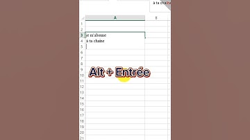Comment aller à la ligne dans une même cellule en Excel