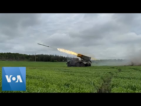 Ukrainian Forces Fire Rockets in Eastern Donetsk Region.
