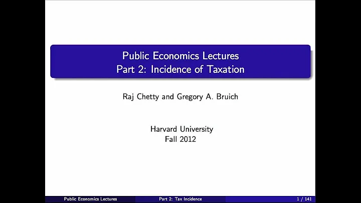Topic 2: Tax Incidence Part 1 | Economics 2450A: Public Economics - DayDayNews