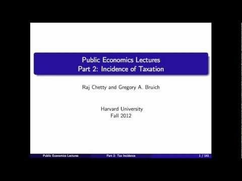 Topic 2: Tax Incidence Part 1 | Economics 2450A: Public Economics