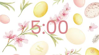 5 Minutes Easter Countdown Timer - No music | Focus | Study | Reflection | Pomodoro
