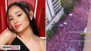 Ariana Grande REACTS To HUGE Crowd Singing 'Break Free'