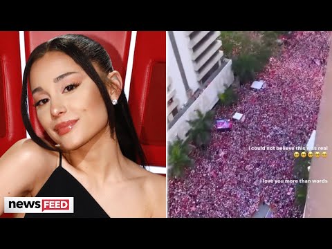 Ariana Grande REACTS To HUGE Crowd Singing 'Break Free'