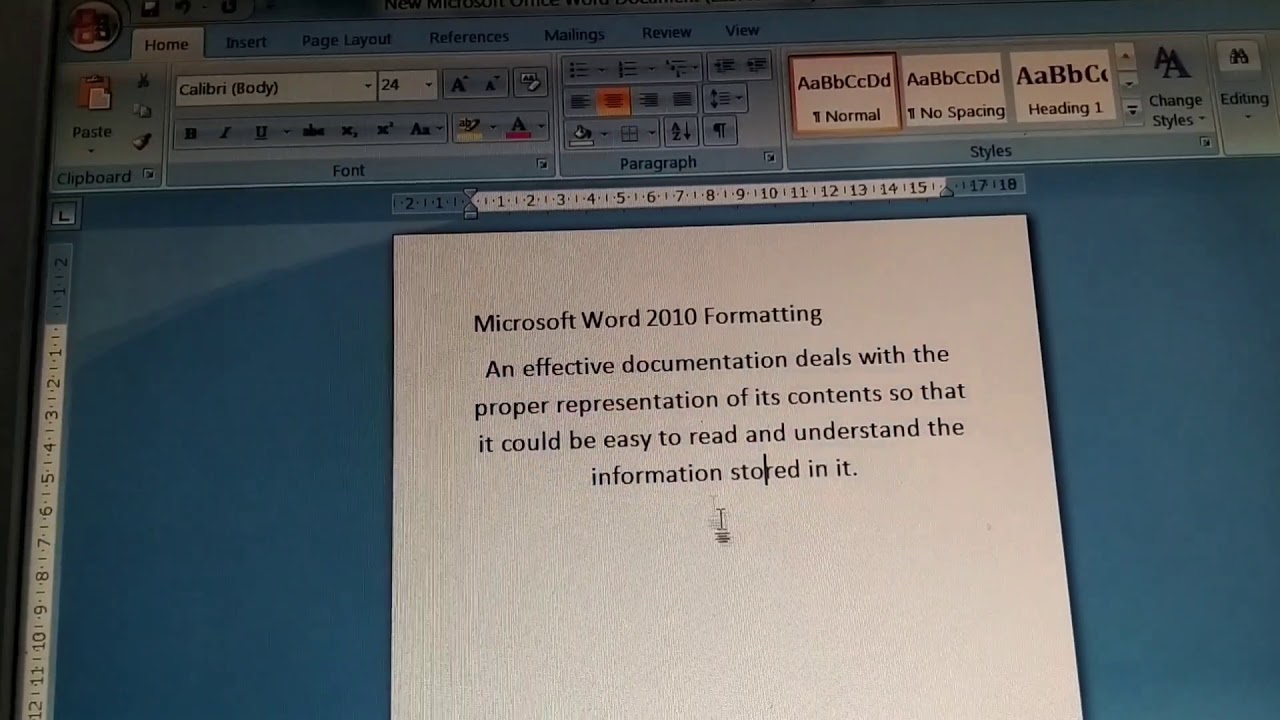 Paragraph formatting in MS Word - YouTube