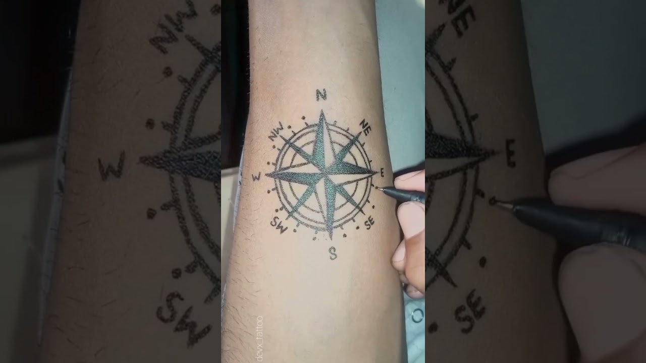 Best compass and ship tattoos for sailors and travelers