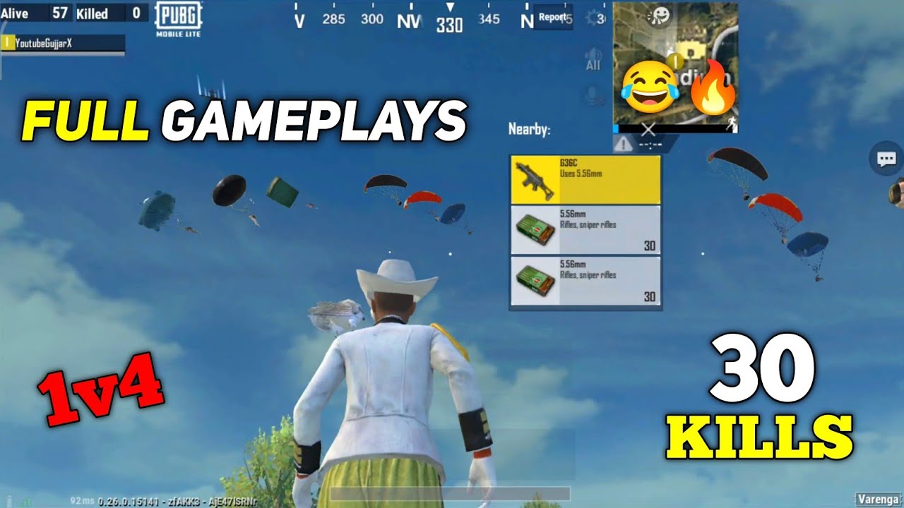 30 KILLS 🔥 NEW 1V4 FULL GAMEPLAYS 5 FINGERS CLAW - PUBG MOBILE LITE ...