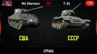 M4 Sherman (танк ленд-лиза) vs Т 34. Что лучше. Сравнение танков ВОВ США и СССР