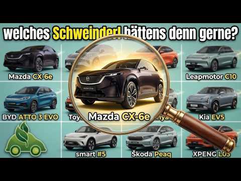 ⁣Helft uns - wir suchen ein neues E-Auto! Diesmal testen wir den Mazda CX-6e.
