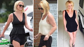 Britney Spears Shows Off Her Toned Legs In Black Shorts