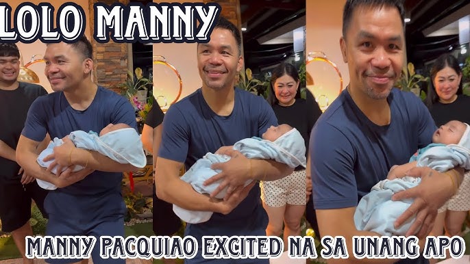 Manny Pacquiao excited na sa kanyang unang apo 🤍 Lolo Manny bagay raw sabi  ni Jinkee - YouTube