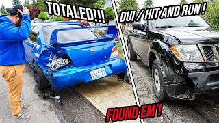 DUI Hit and Run Driver Arrested! Found Suspect&#39;s Car! | Subaru WRX Totaled! (emotional)