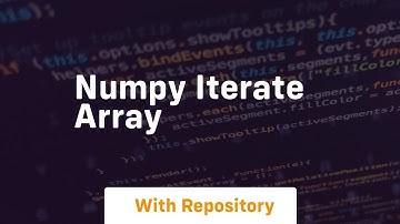 numpy iterate array