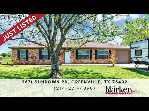 3671 Sundown Road, Greenville, TX home video tour