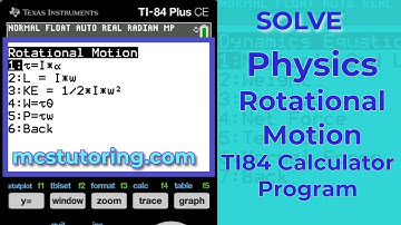TI-84 Physics Program: Master Rotational Motion! Torque, Angular Momentum etc #ti84programs #physics