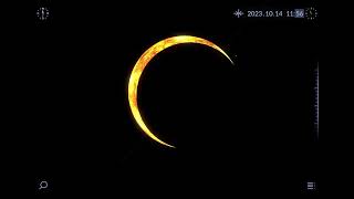 Simulation of the Partial Annular Eclipse 10/14/2023