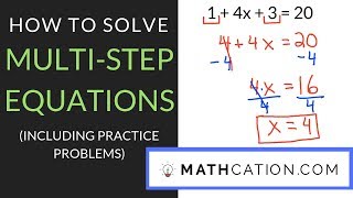 How To Solve Multi Step Equations Mathcation