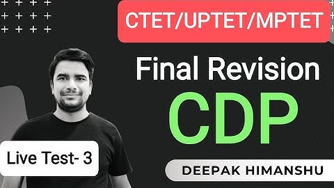 #3. CDP New Pattern 2021-22 Practice I Deepak Himanshu