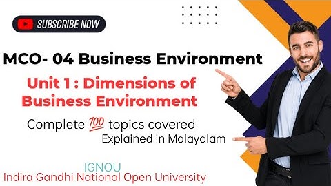 IGNOU || M.Com || business Environment || MCO-04|| unit 1