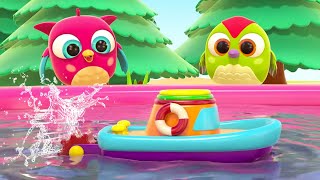 Kartun Anak dengan Hop Hop si Burung Hantu 🦉Game untuk Anak-anak dengan Air dan Mobil Mainan 🚗💦