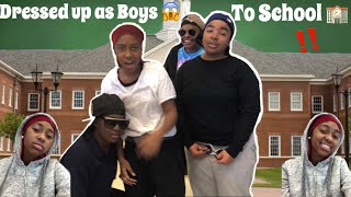 I went to school dressed up as a BOY 😱😭 |Lip Sync Battle/ w HomeBOYs😭