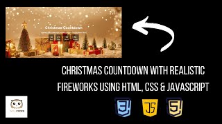 Christmas Countdown with Realistic Fireworks using HTML, CSS & JavaScript | Festive Animation 2024🎄✨ screenshot 5