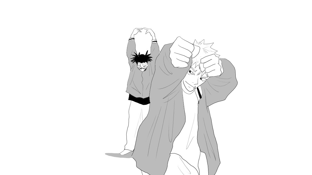 アニメキャラクター 手描きイラスト 手描きイラスト キャラクター 青黒 原画 - メルカリ