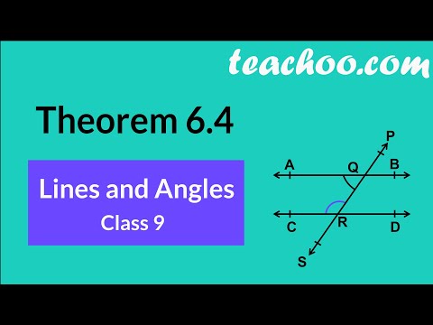 Theorem 6 4 Class 9 Interior Angles On The Same Side Of The Transversal Is Supplementary