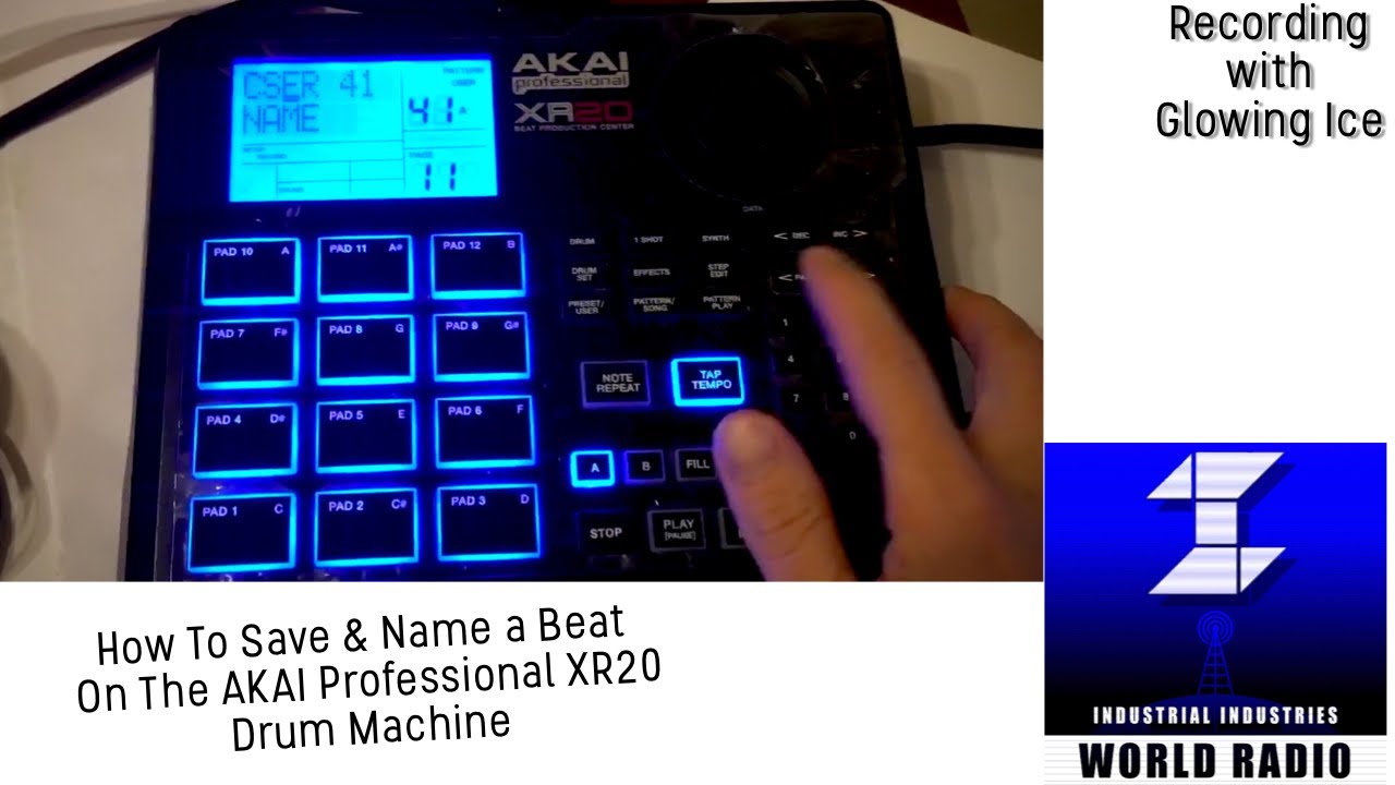 How To Save & Name a Beat On The AKAI Professional XR20 Drum