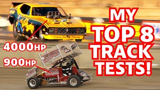 MY TOP 8 TRACK TESTS! Nitro Funny Car, Sprint Car, Race Cars, Muscle Car, Twin Turbo, &amp; V8 Off-Road!