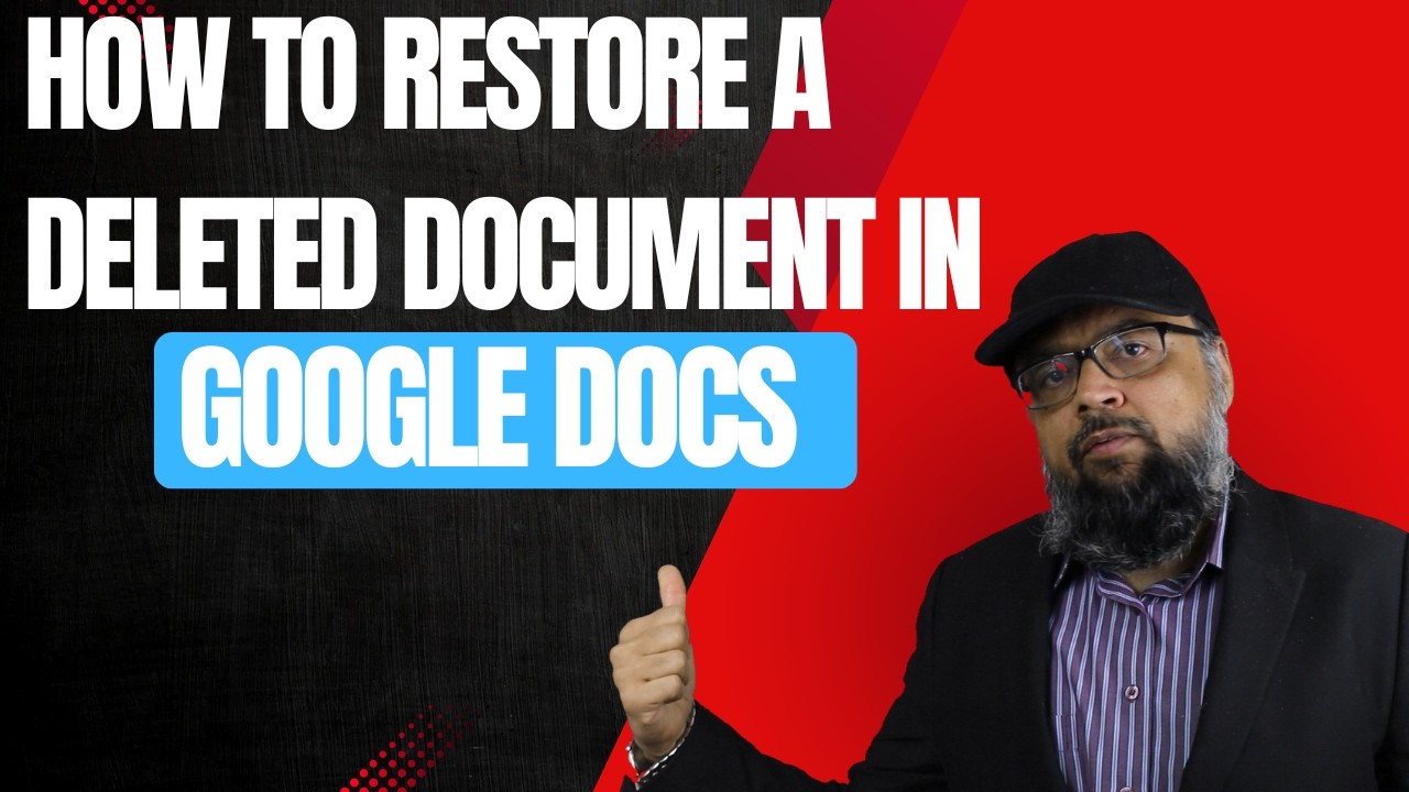 Deleting and Restoring a Document in Google Docs - YouTube