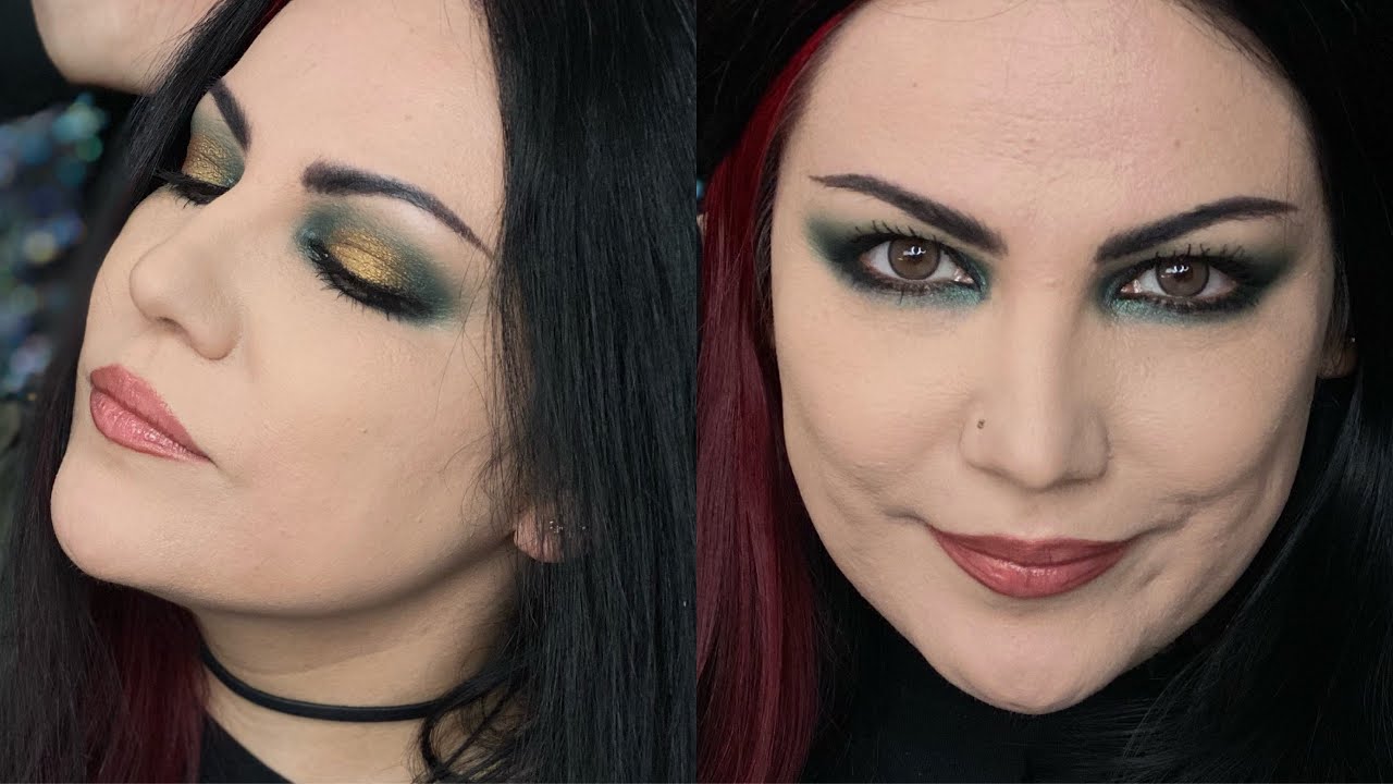 Emerald green-metallic gold halo makeup tutorial (ft. TTDEYE contacts)