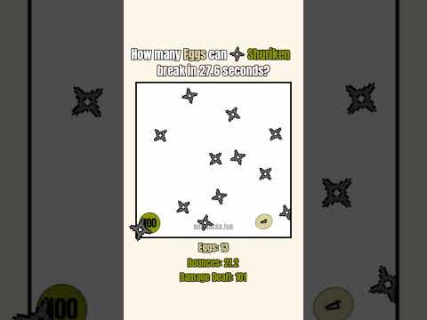 How Many Eggs 🥚 Can Shuriken ⭐ Break in 60 Seconds?のサムネイル