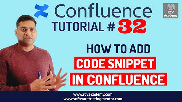 Confluence Tutorial #32 - How to add Code Snippet in Confluence