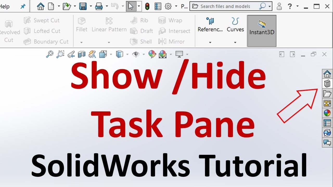 Task pane is missing solidworks | how to show hide task pane | how on off task pane - YouTube